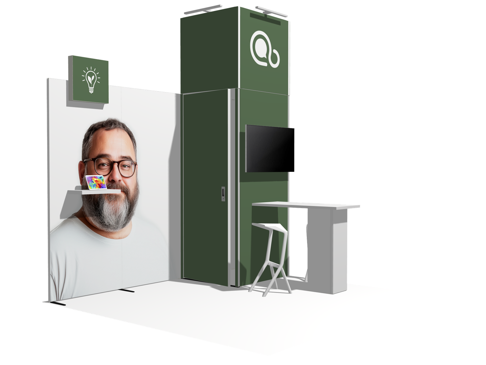 Hanging Sign I-classic 10x10 Affordable Rental Booth - Image 2