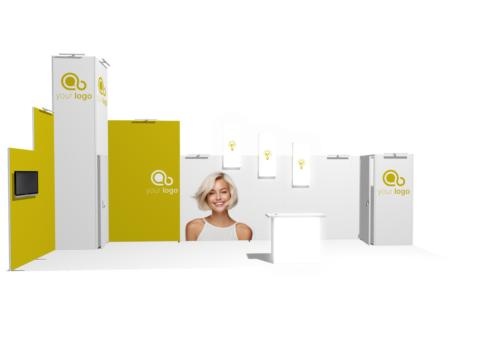 Hanging Sign U-classic 30x10 Affordable Rental Booth