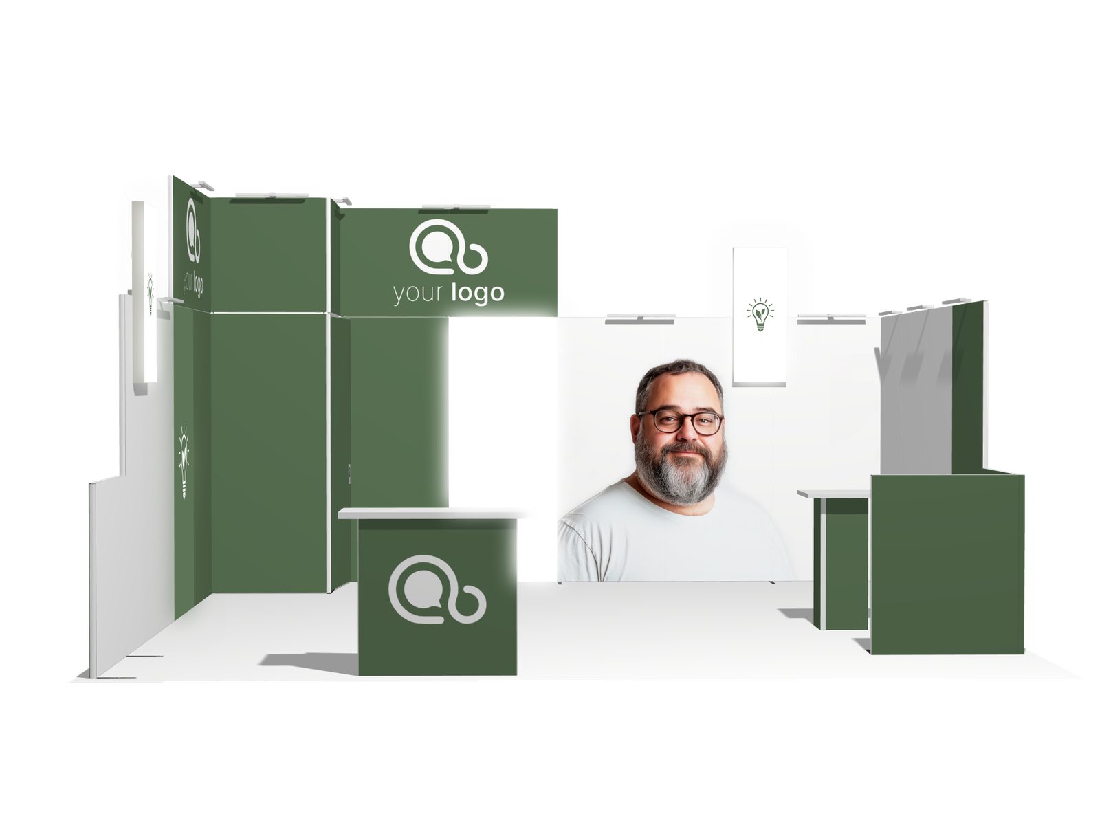 Hanging Sign U-classic 20x20 Affordable Rental Booth