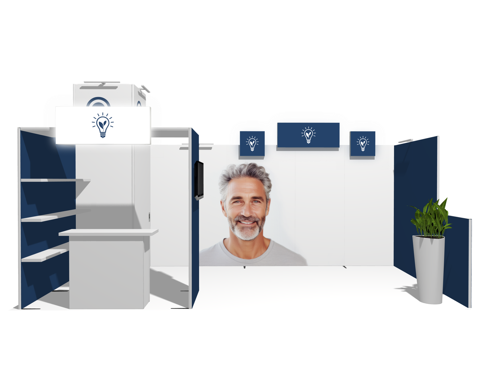 Hanging Sign U-classic 20x10 Affordable Rental Booth