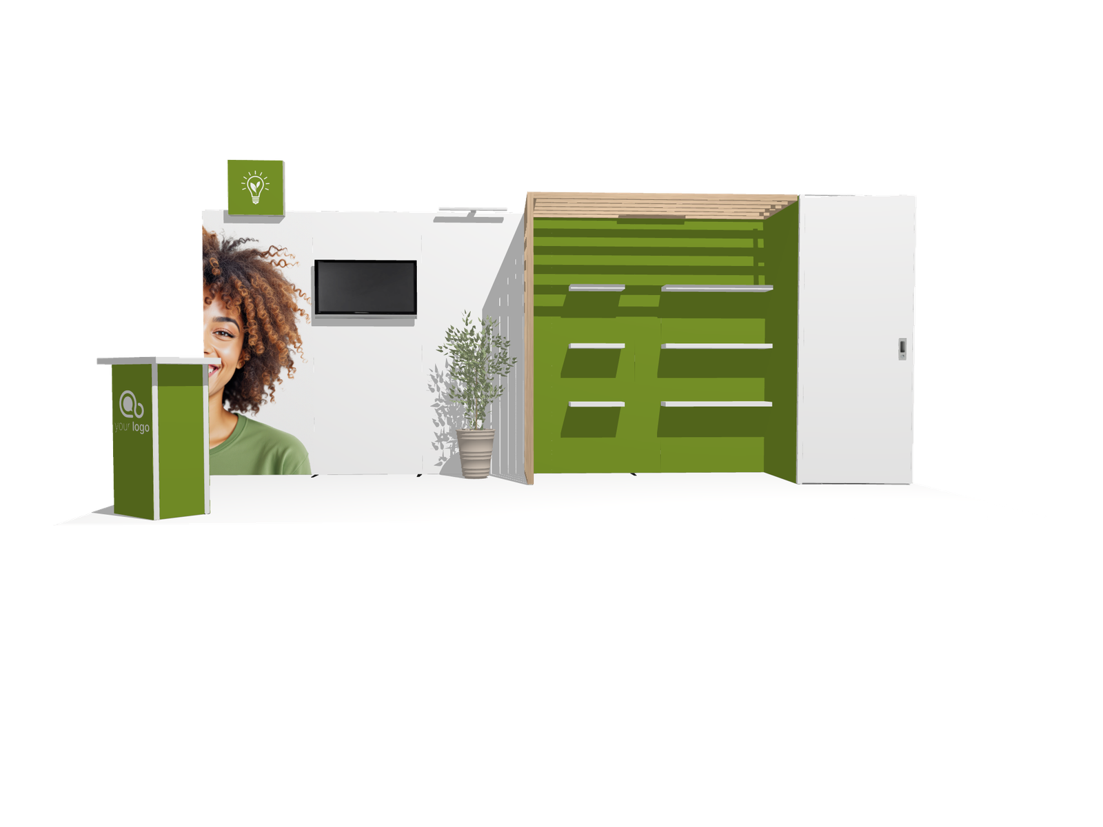 Hybrid Booth I-res-acc-div 20x10 Pro-Level Booth Design