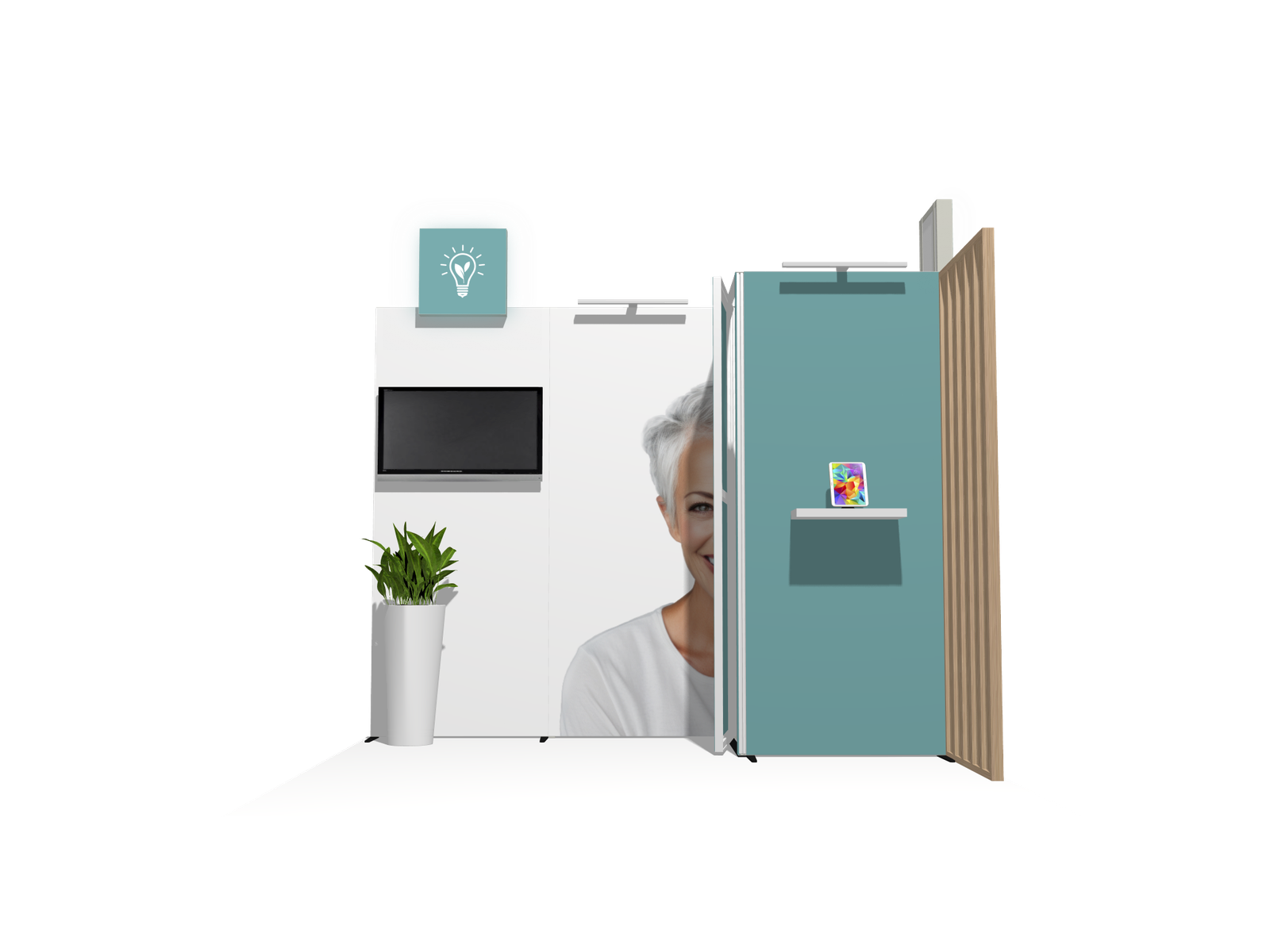 Hybrid Booth I-res-acc-div 10x10 Pro-Level Booth Design