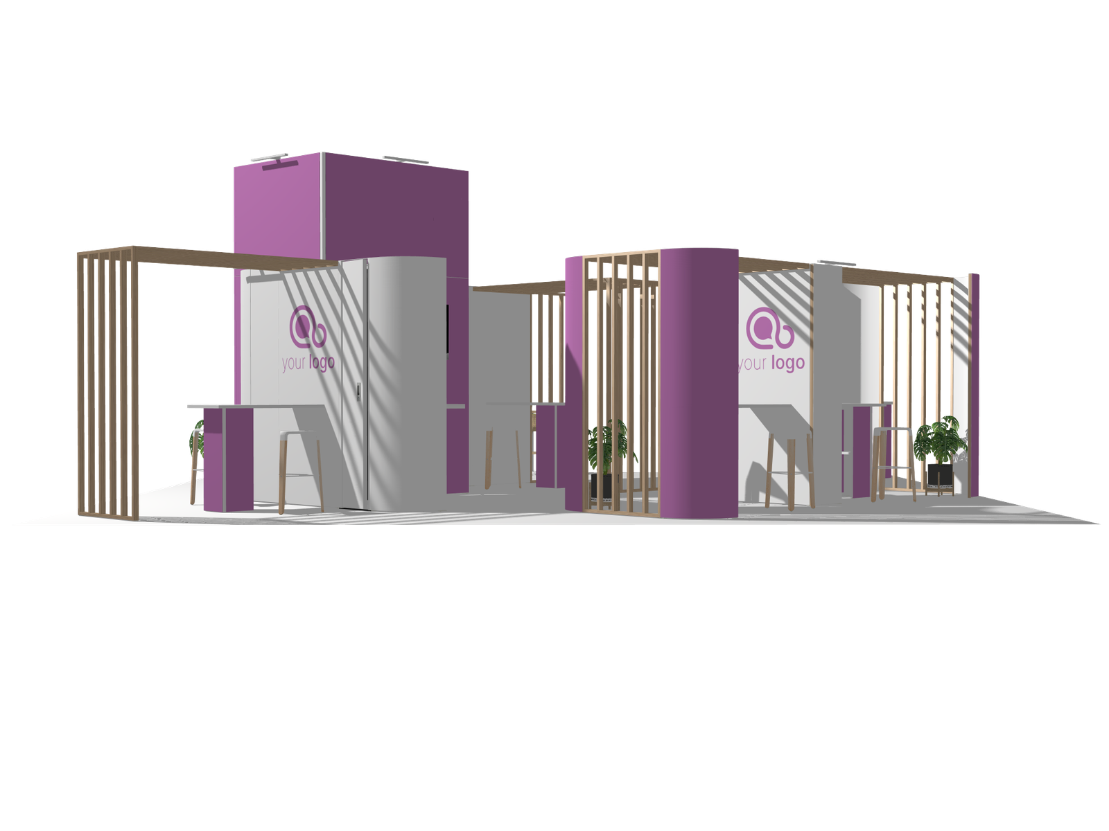Hybrid Booth Island 30x30 Pro-Level Booth Design