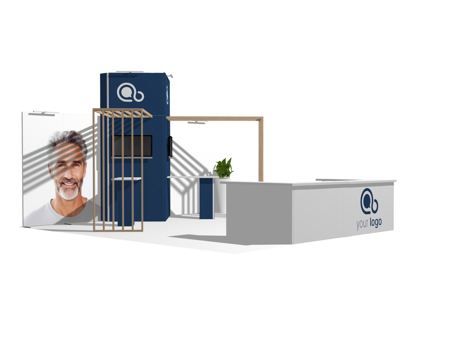 Hybrid Booth I-res-acc-div 20x20 Pro-Level Booth Design - Image 2