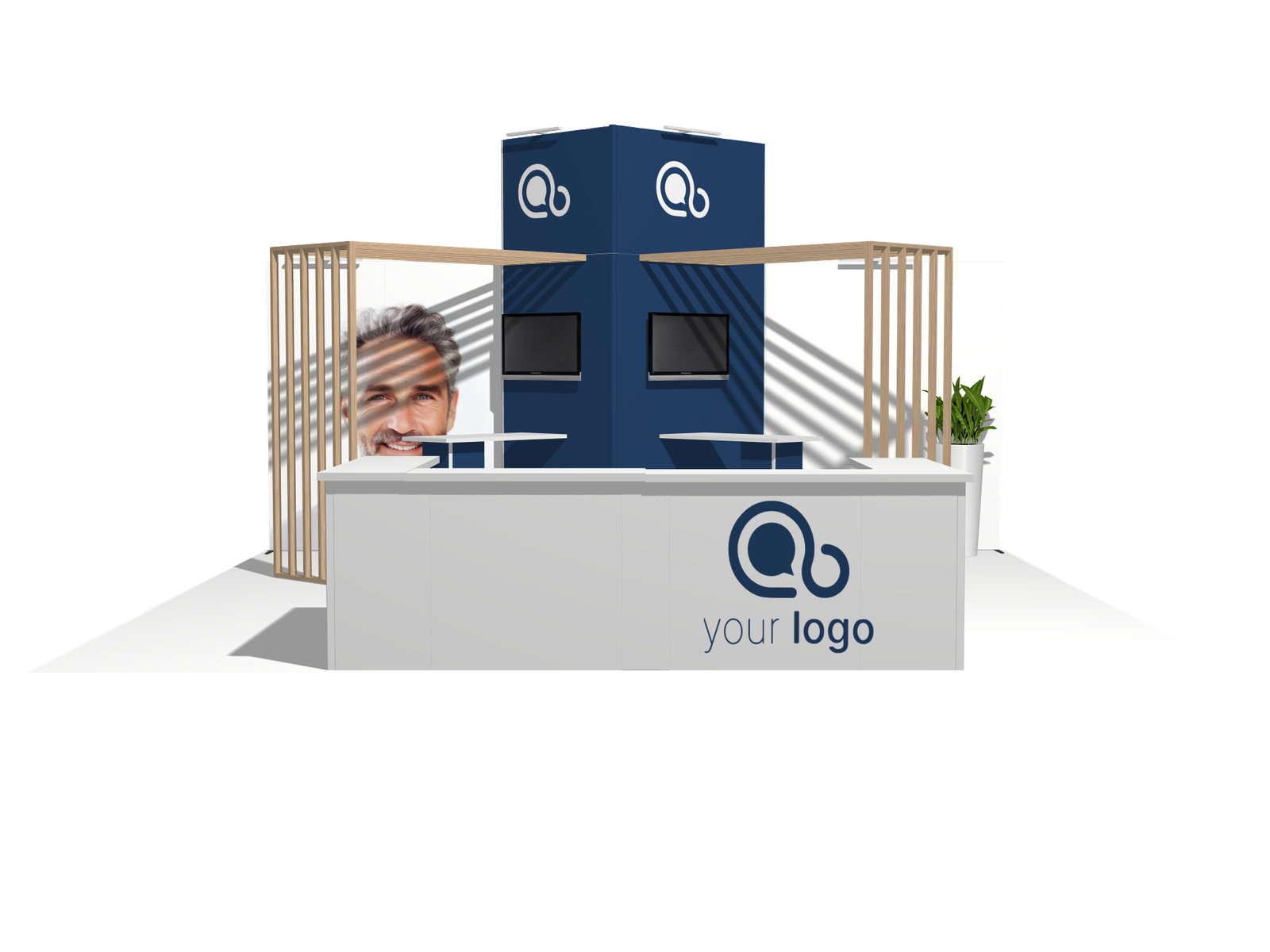 Hybrid Booth I-res-acc-div 20x20 Pro-Level Booth Design