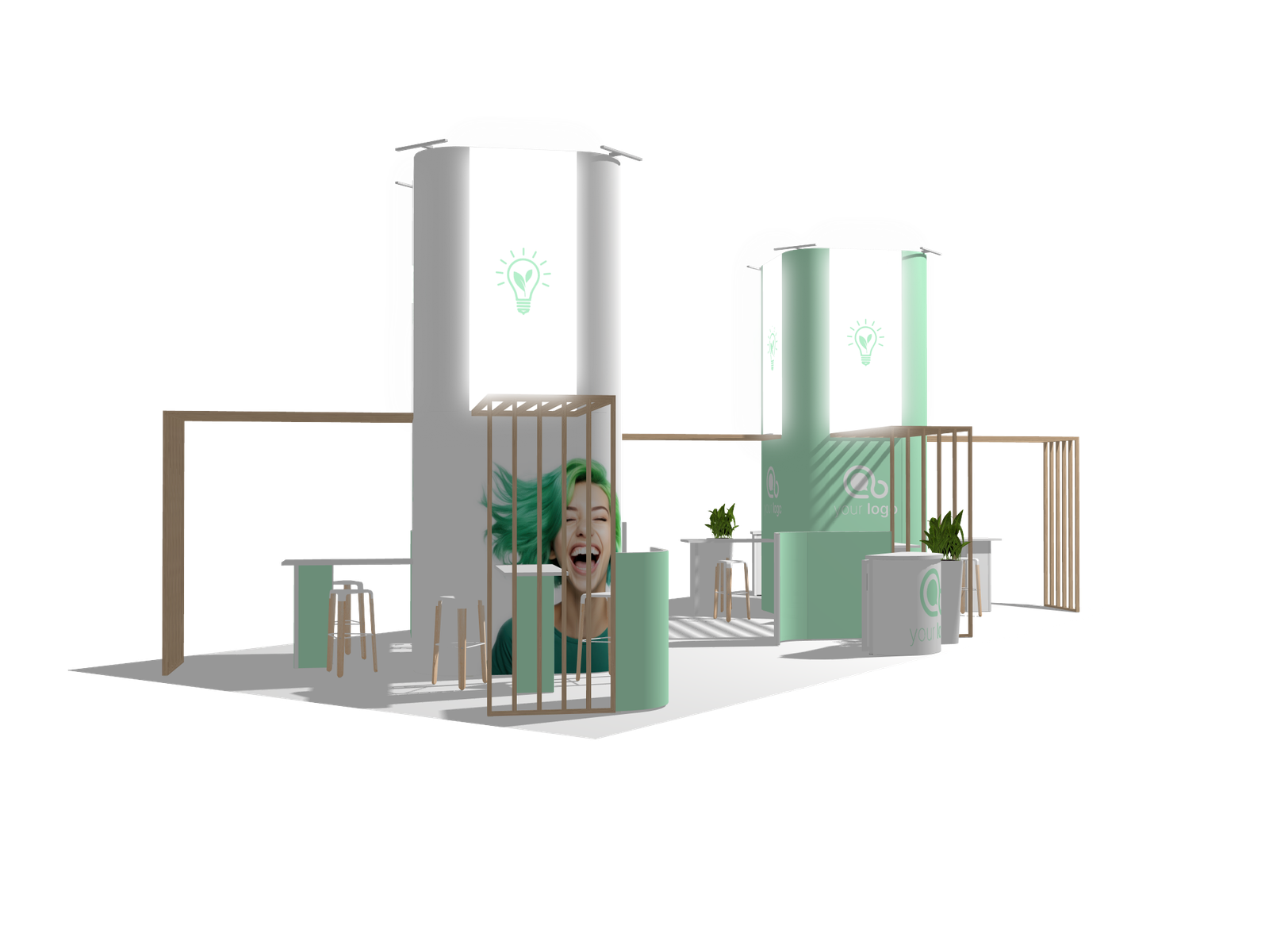 Hybrid Booth Island 30x20 Pro-Level Booth Design - Image 2