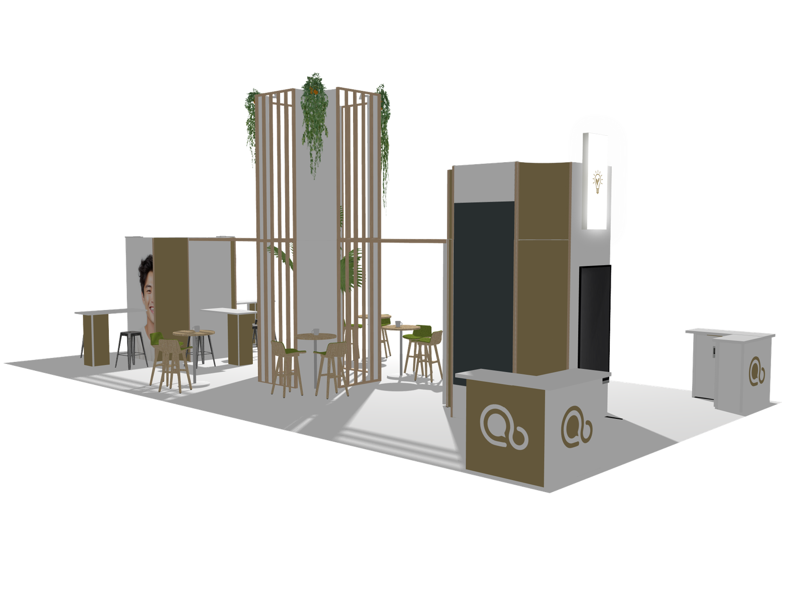 Hybrid Booth Island 40x20 Pro-Level Booth Design - Image 2