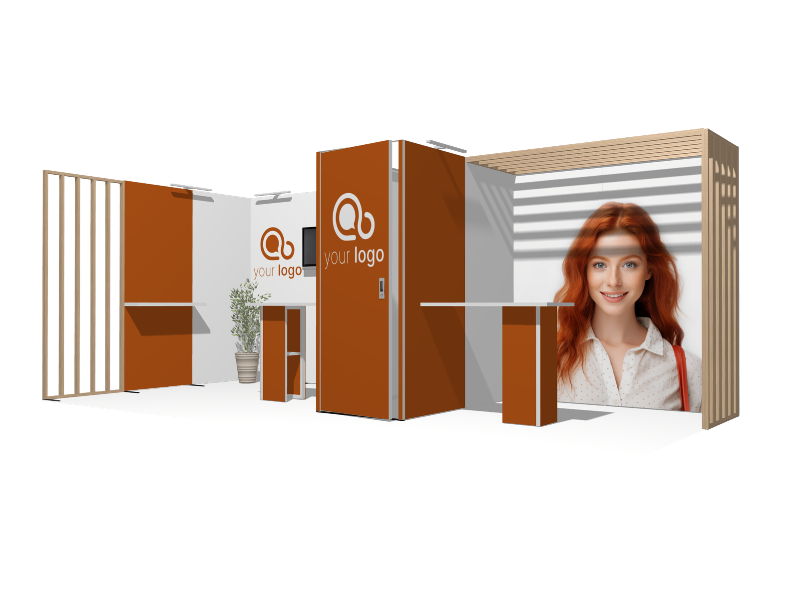 Hybrid Booth L-res-acc-div 20x10 Pro-Level Booth Design - Image 2