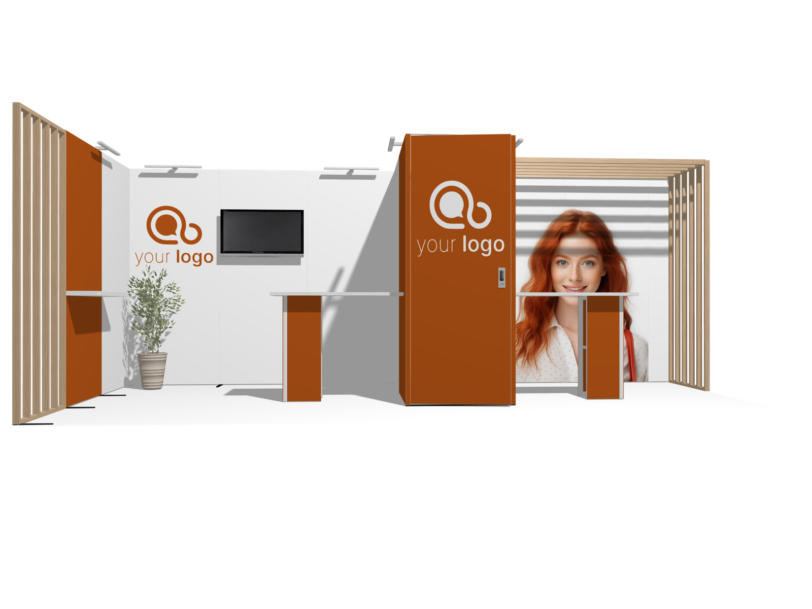 Hybrid Booth L-res-acc-div 20x10 Pro-Level Booth Design