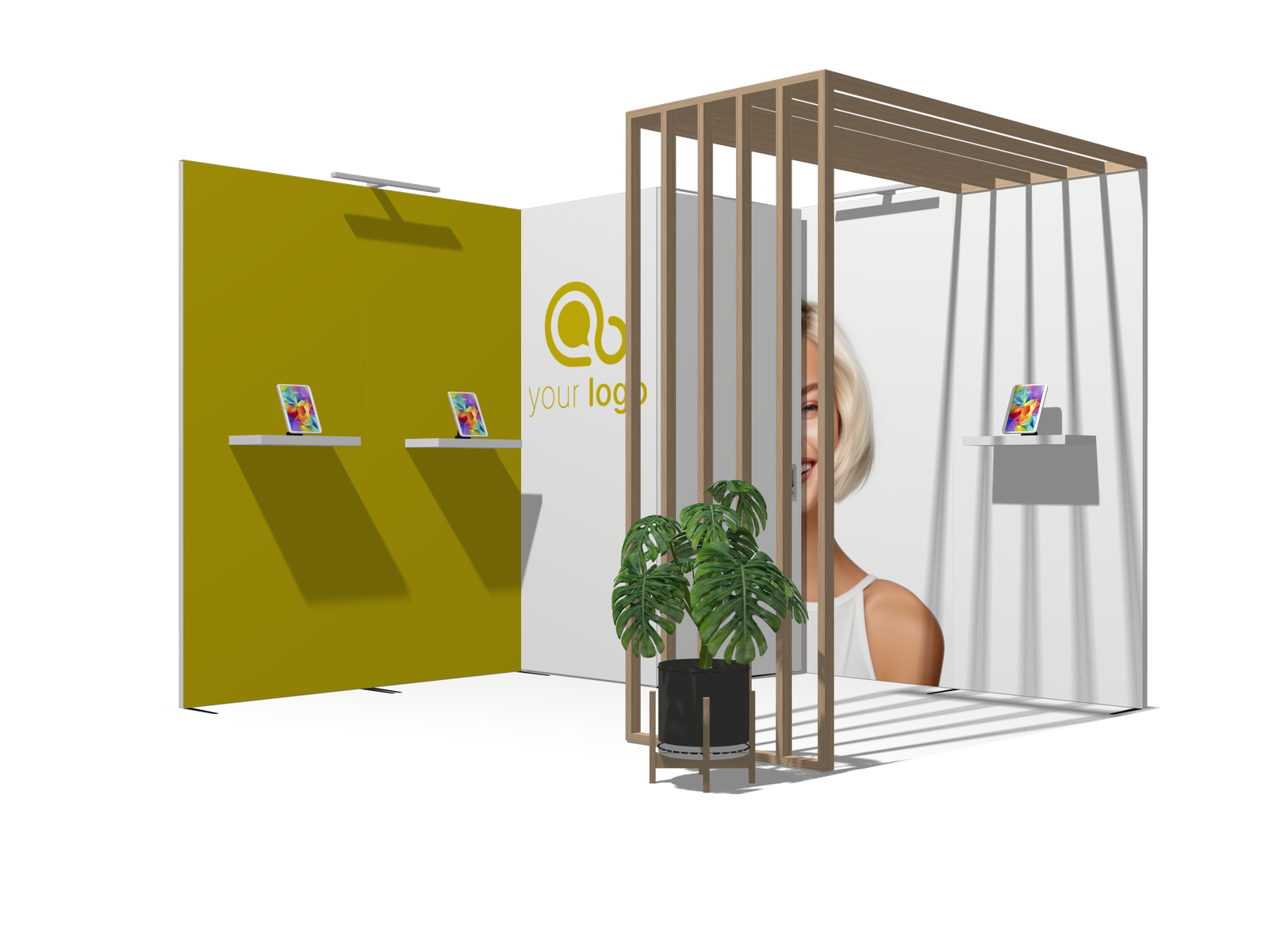 Hybrid Booth L-res-acc-div 10x10 Pro-Level Booth Design - Image 2