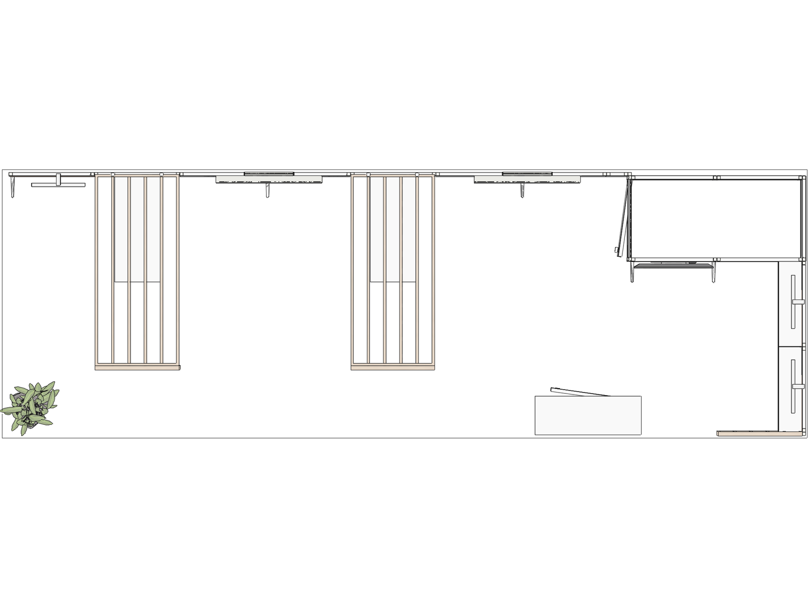 Hybrid Booth L-res-acc-div 30x10 Affordable Rental Booth - Image 3
