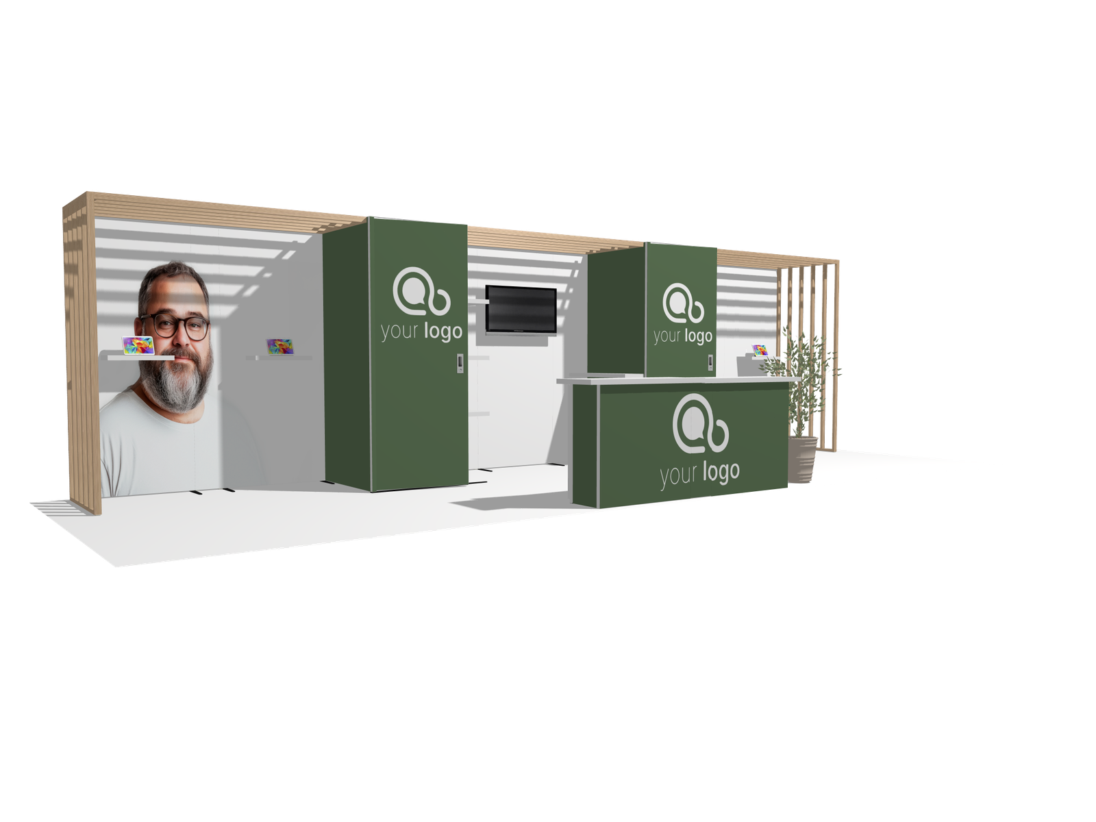 Hybrid Booth I-res-acc-div 30x10 Pro-Level Booth Design - Image 2