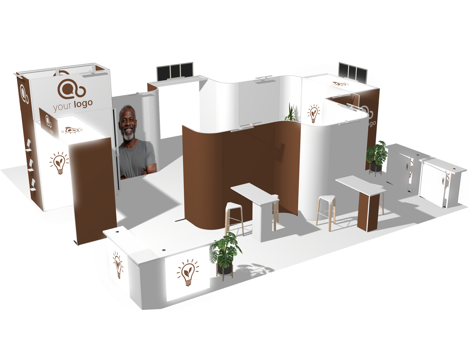 Island Booth 30x30 Affordable Rental Booth - Image 2