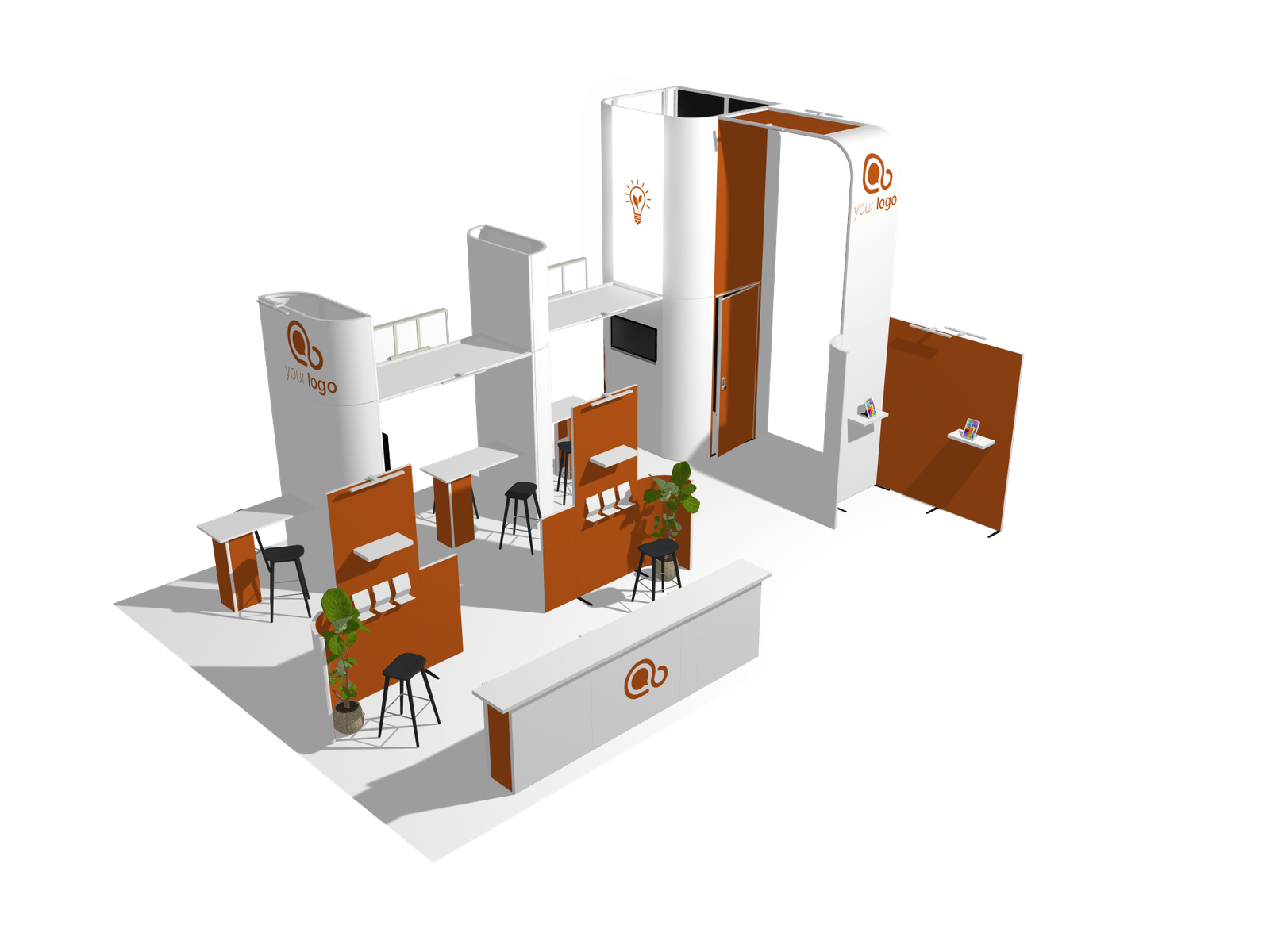 Island Booth 30x20 Affordable Rental Booth - Image 2