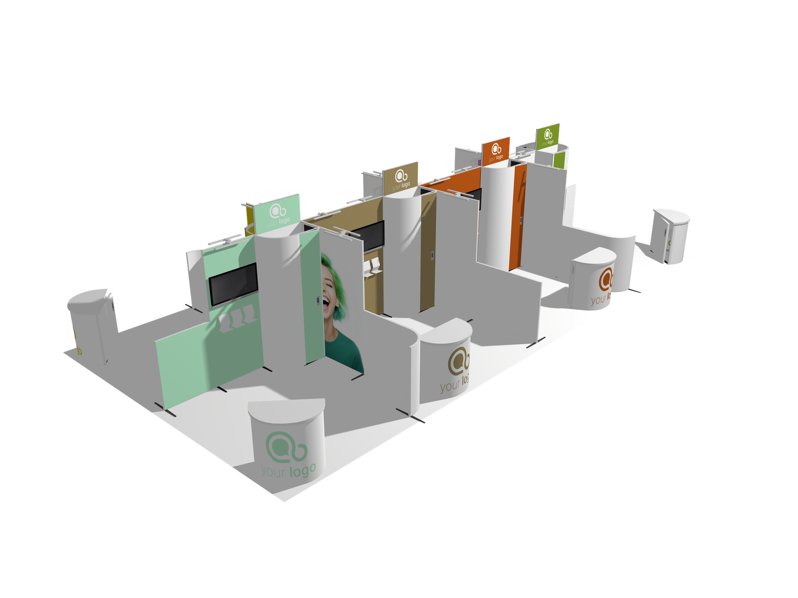 Pavilion 40x20 island Affordable Rental Booth - Image 2