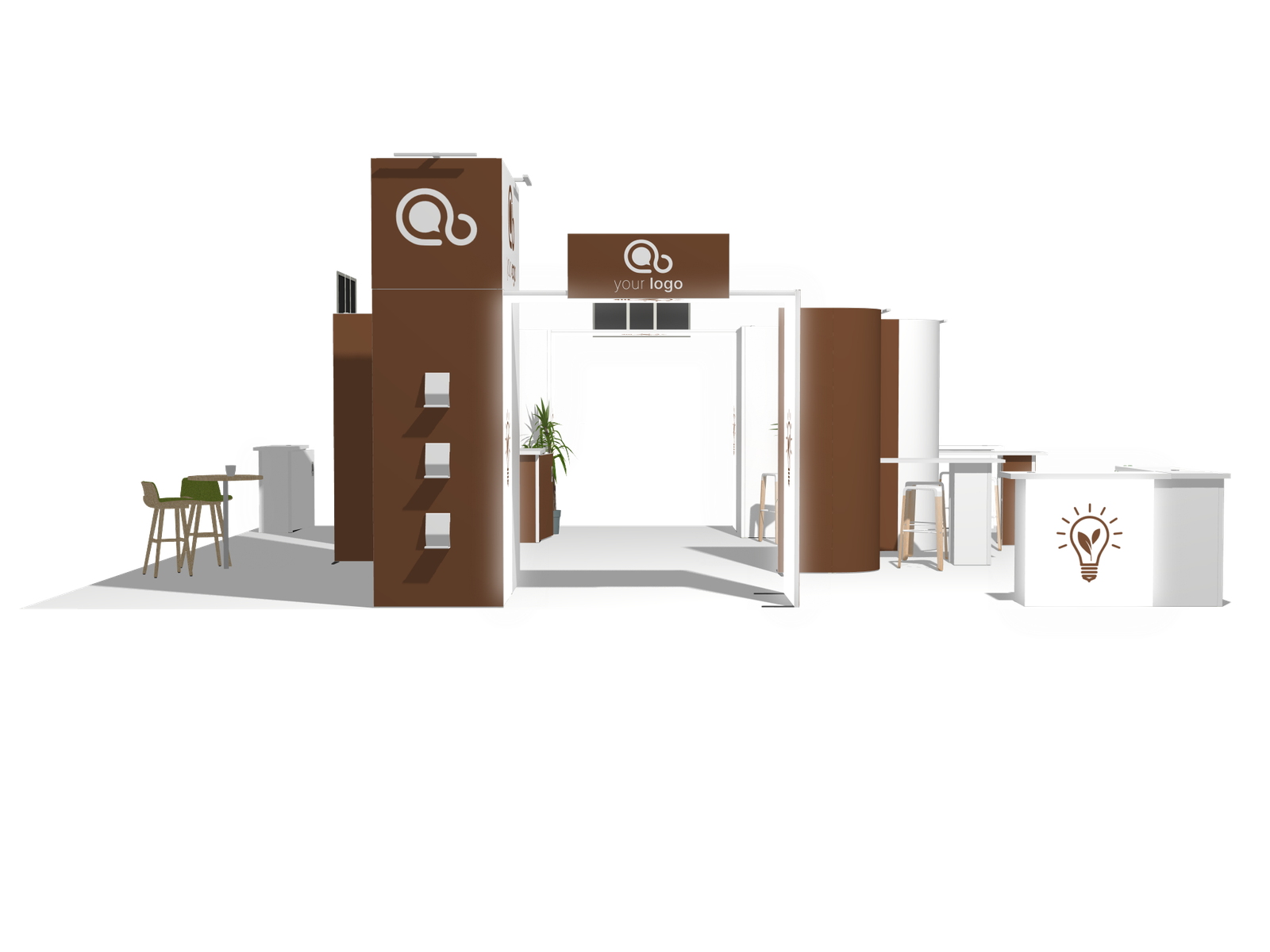 Island Booth 30x30 Affordable Rental Booth