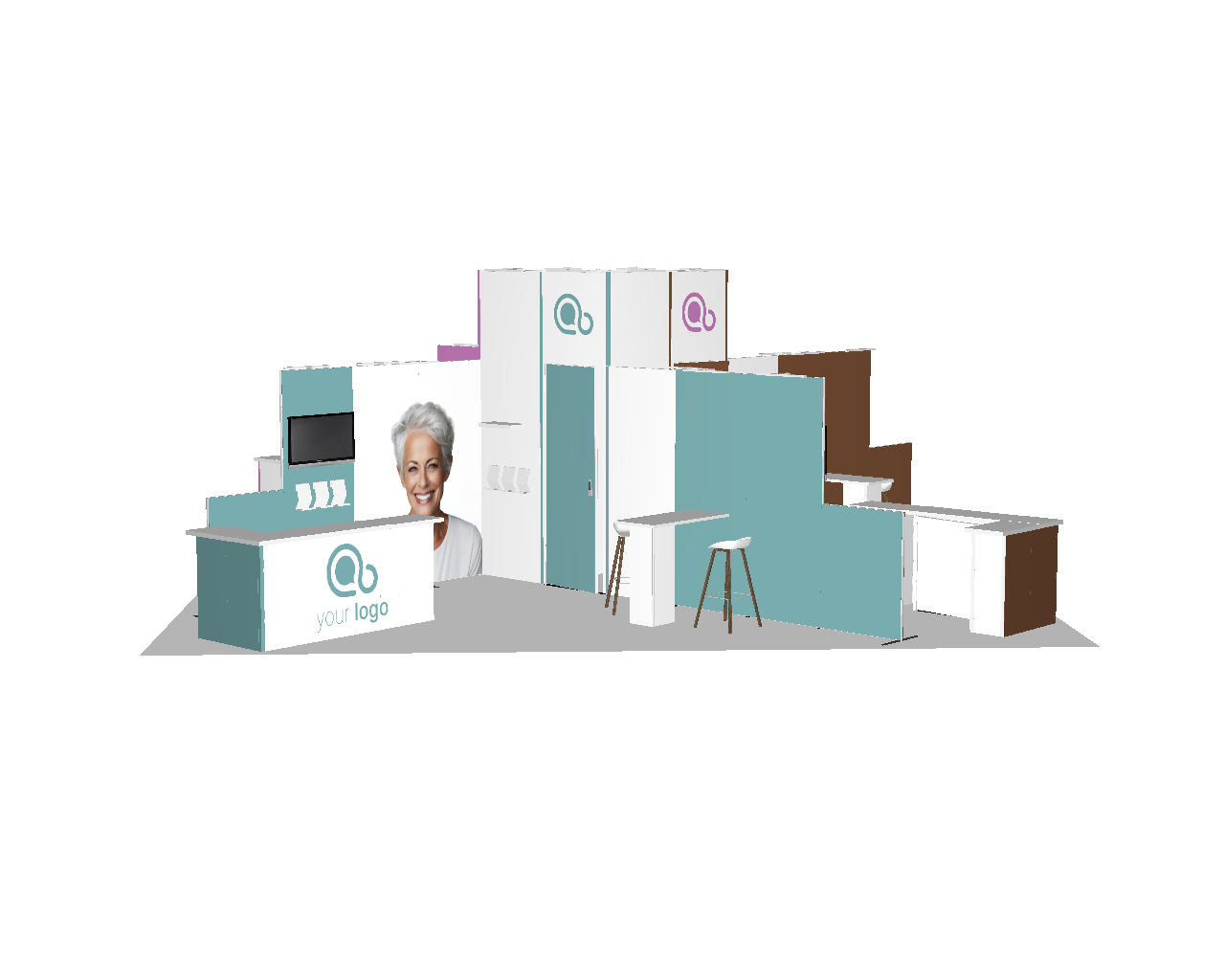 Pavilion 30x30 island Affordable Rental Booth