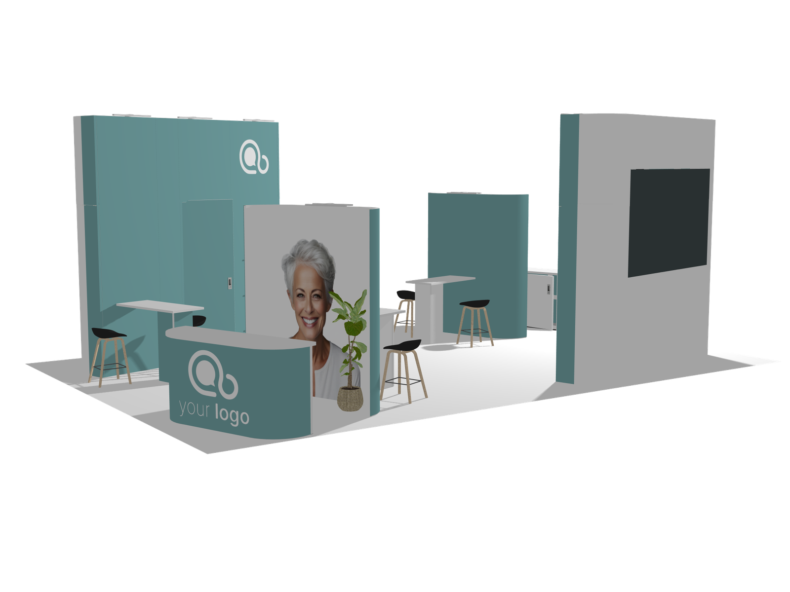 Tower Island 30x20 Affordable Rental Booth - Image 2