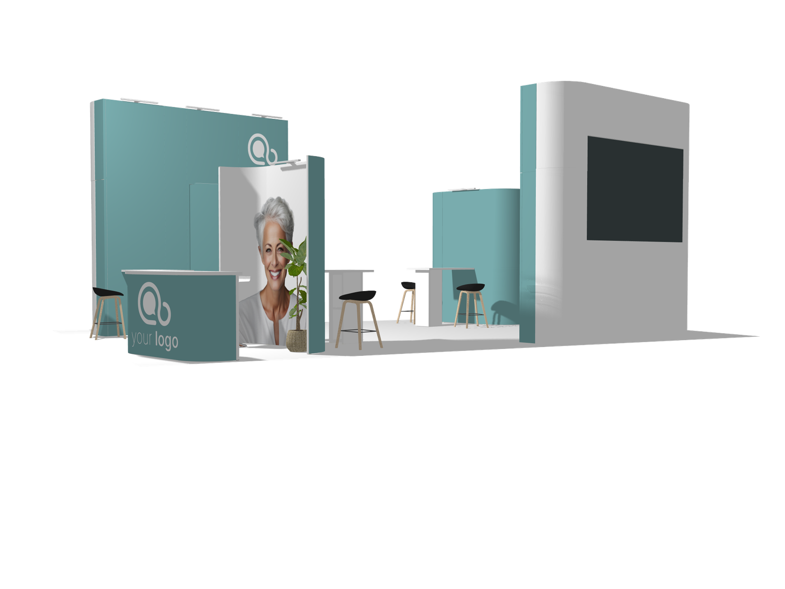 Tower Island 30x20 Affordable Rental Booth