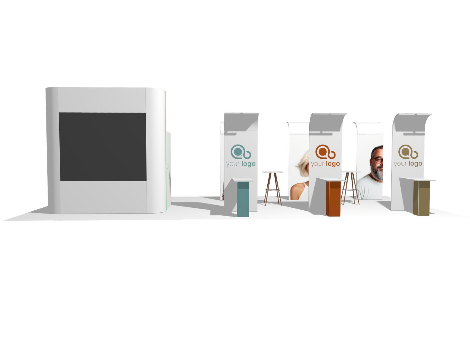 Pods Island 40x20 Affordable Rental Booth