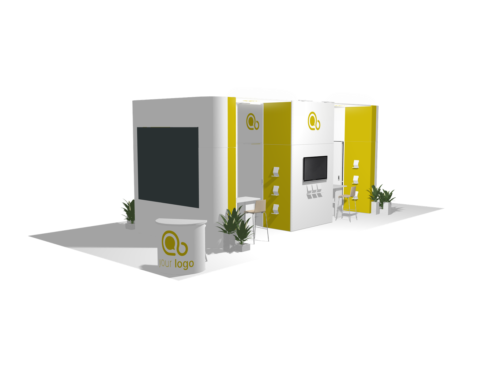 Tower Island 40x20 Affordable Rental Booth - Image 2