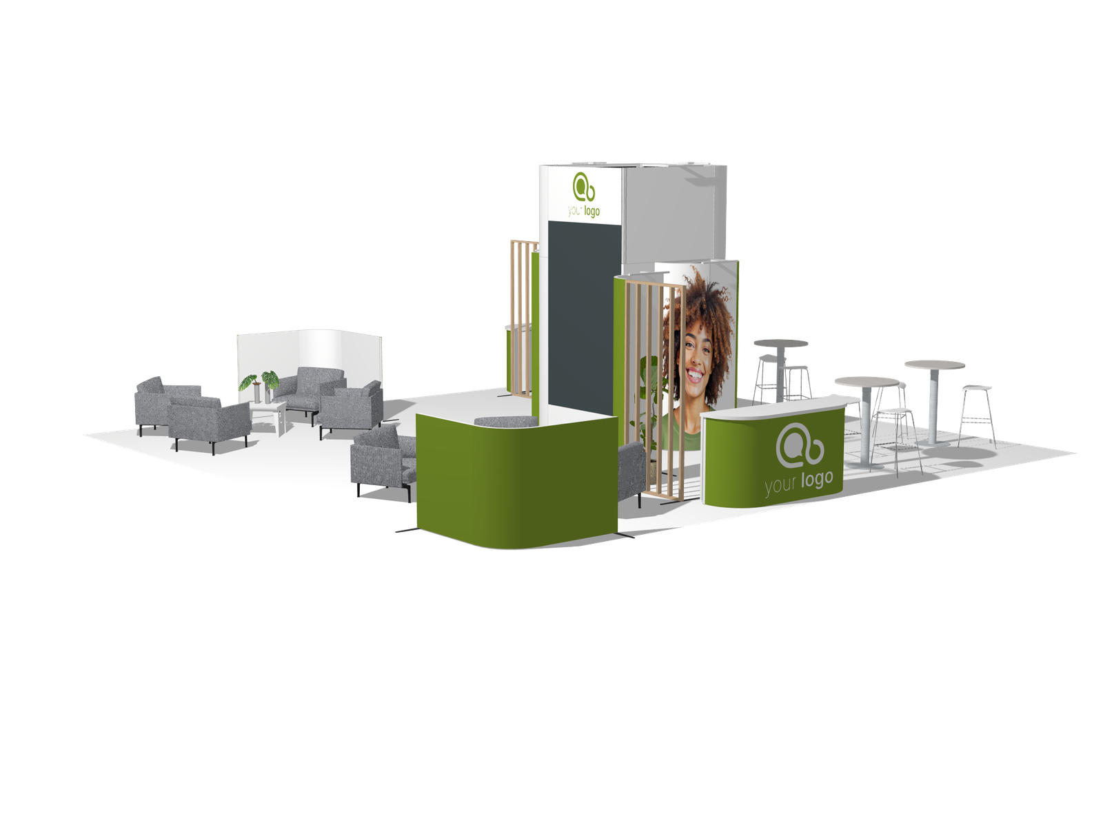 Tower Island 30x30 Affordable Rental Booth - Image 2