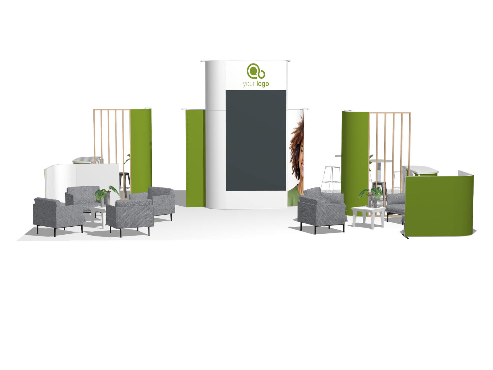 Tower Island 30x30 Affordable Rental Booth