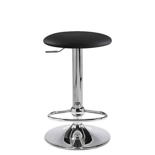 8_10_871_1.jpg Chrome Lift Barstool - Black Vinyl - Image 1