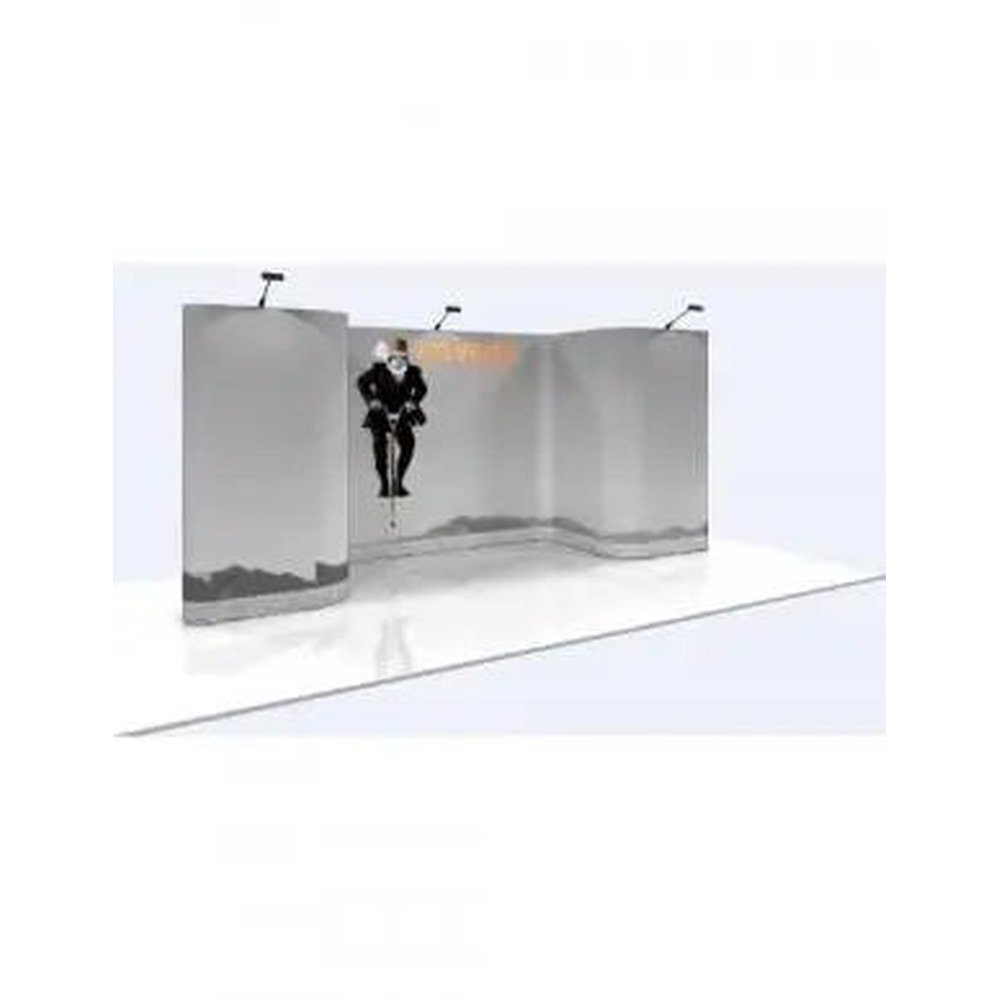 20ft Coyote Deluxe Horseshoe Pop Up Display Graphic Mural Kit - Image 2