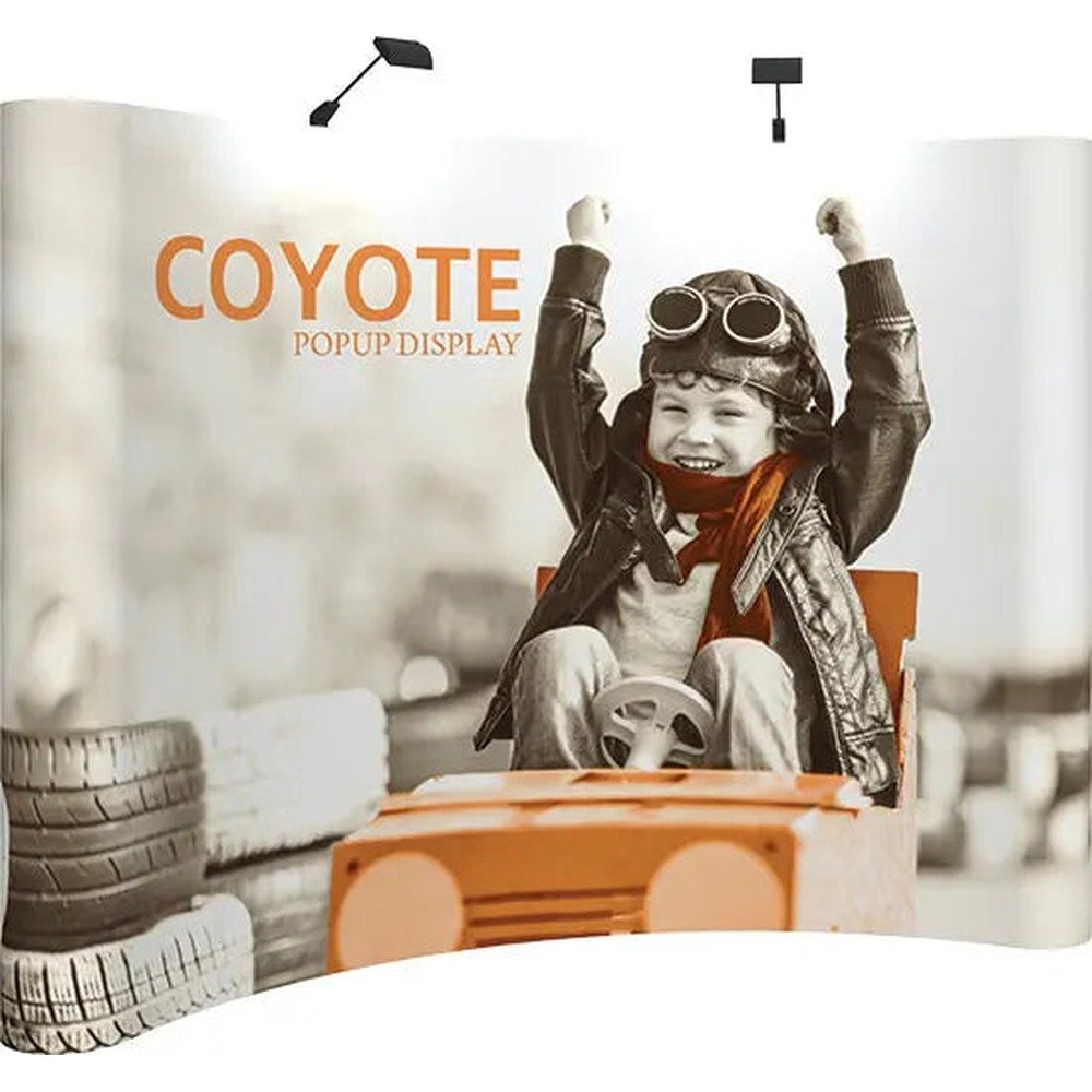 10ft Coyote Curved Pop Up Display Full Mural Kit