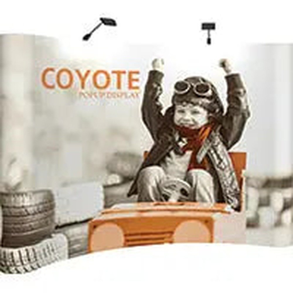 10ft Coyote Curved Pop Up Display Full Mural Kit - Image 4