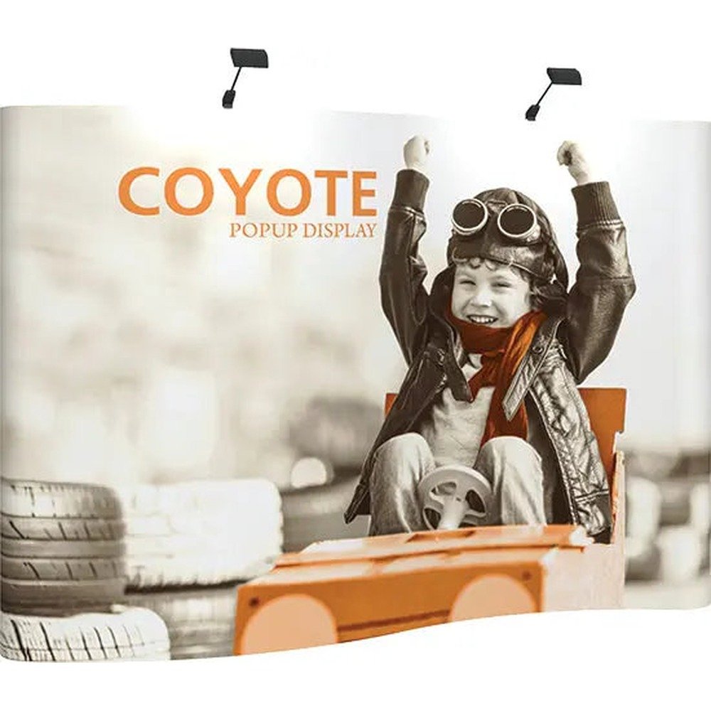 10ft Coyote Serpentine Pop Up Display Graphic Mural Kit