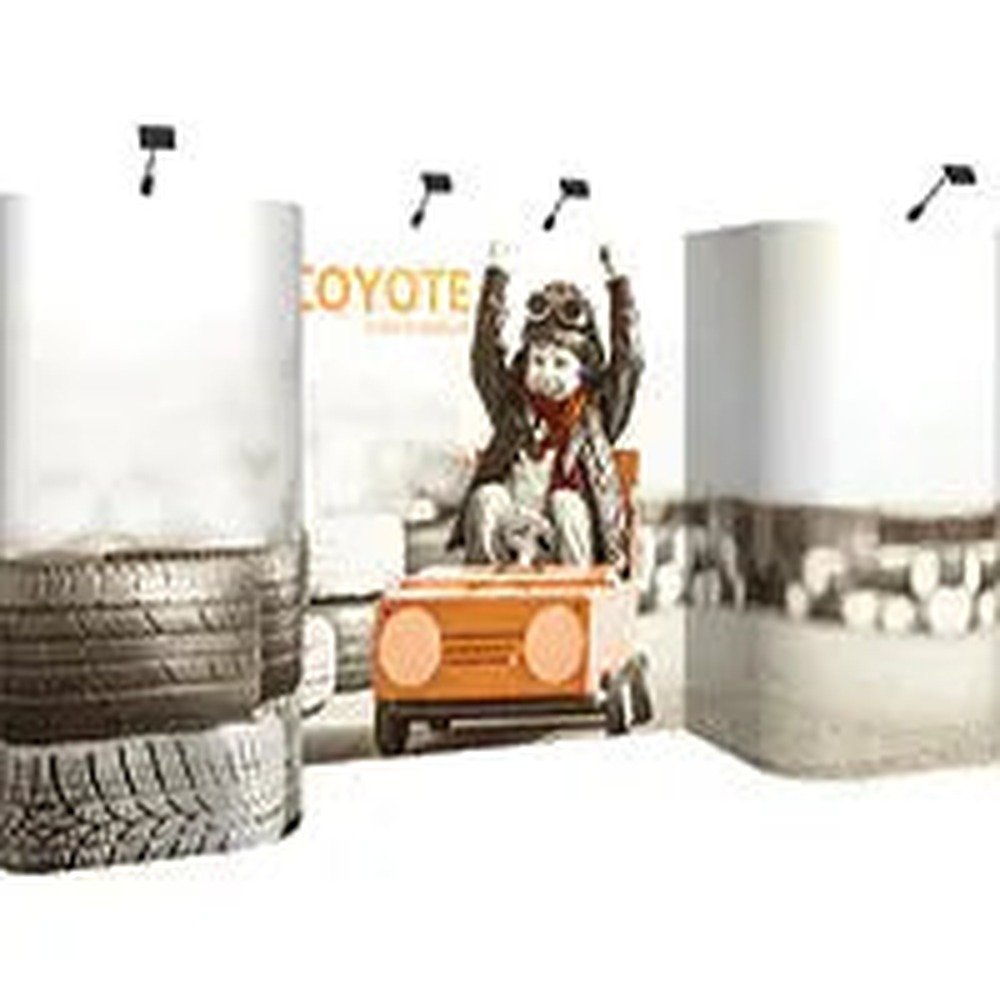 20ft Coyote Deluxe Horseshoe Pop Up Display Graphic Mural Kit - Image 5