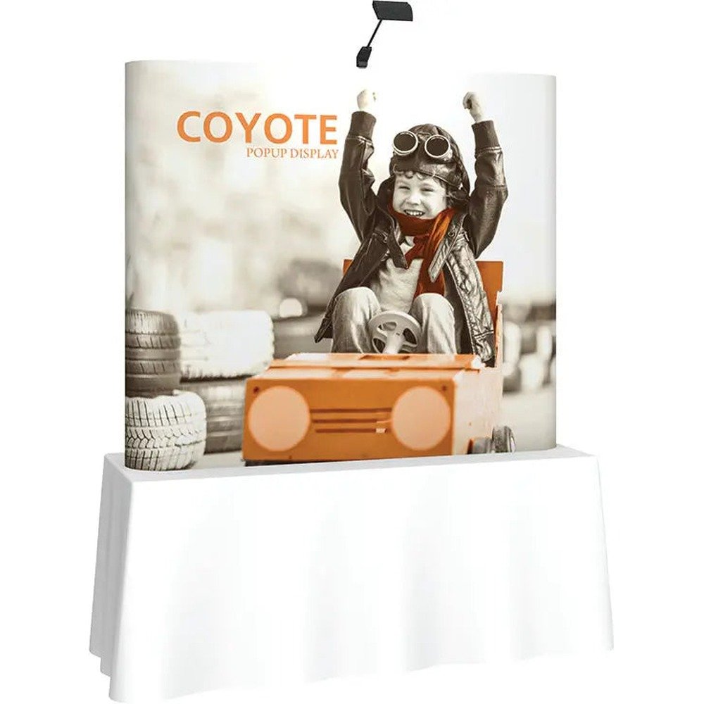 6ft Coyote Pop Up Full Graphic Mural Tabletop Display