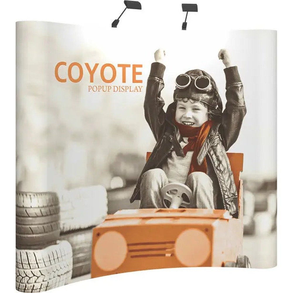 8ft Coyote Pop Up Display Full Graphic Mural Kit - Image 2