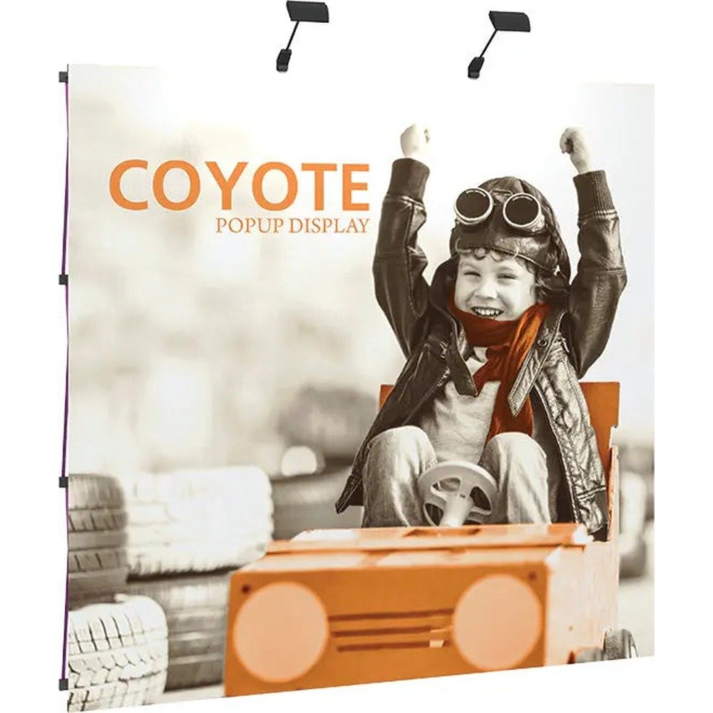 8ft Coyote Pop Up Display Front Mural Kit, Fabric End Caps - Image 3