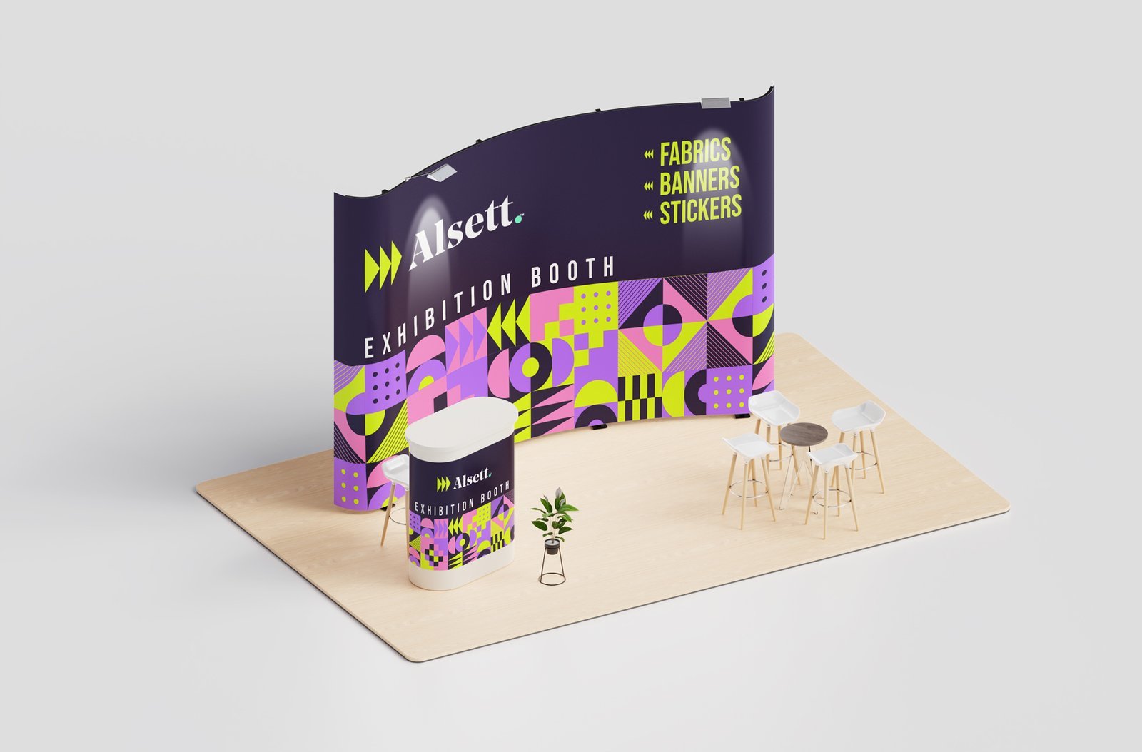 Curve Velcro Fabric Pop Up Display 10ft - Premium Branding, Easy Setup, Fast Delivery