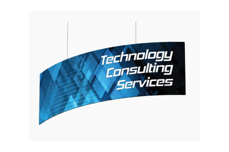 Curve 14 x 4 Rental Hanging Sign
