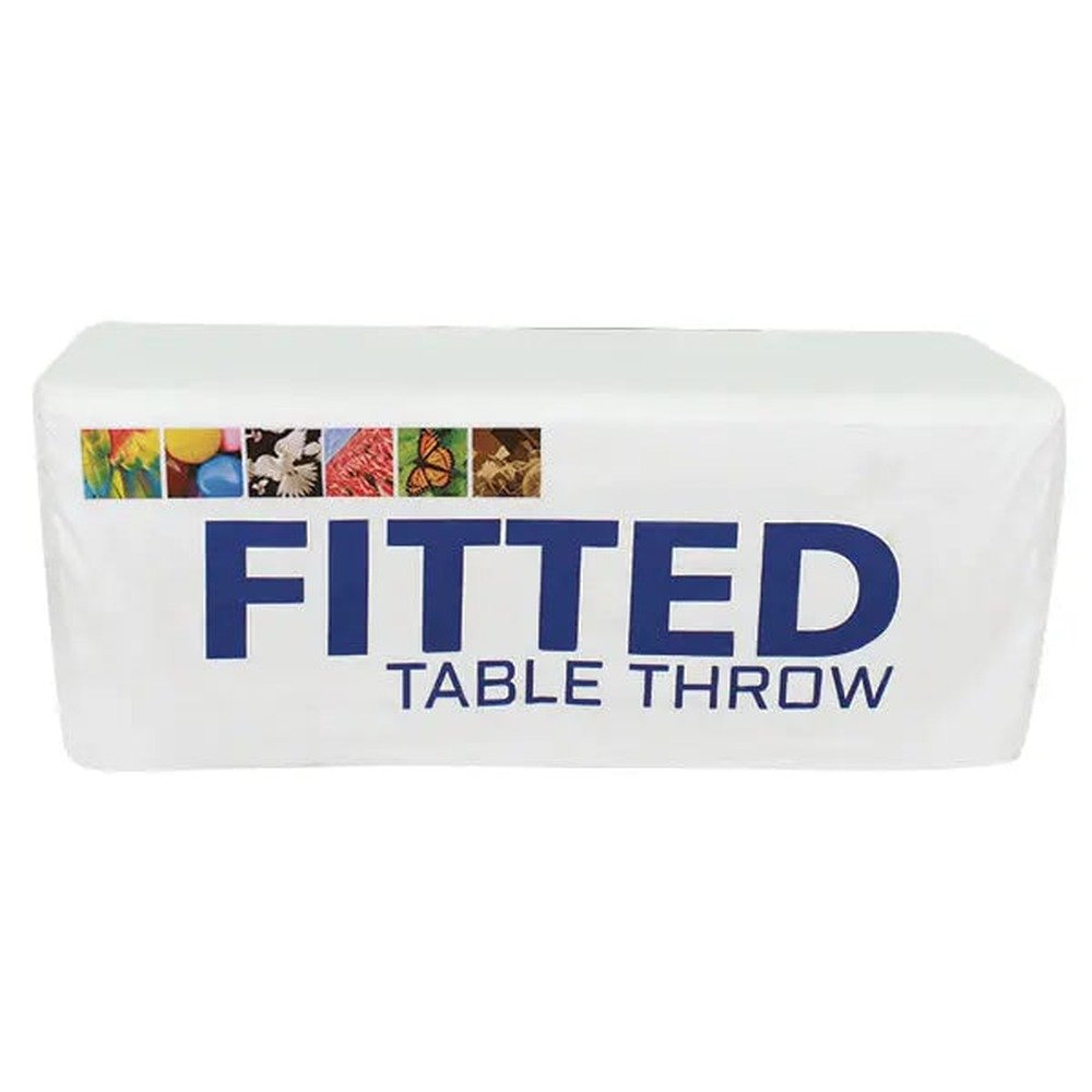 Rectangular Fitted Table Throw w/Dye Sub Graphics