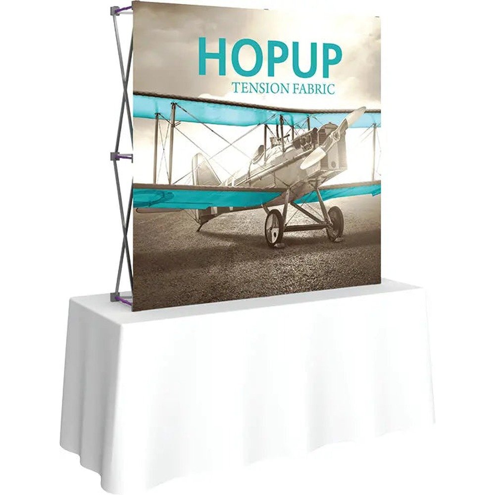 5ft Hop Up Tabletop Straight Front Fabric Display
