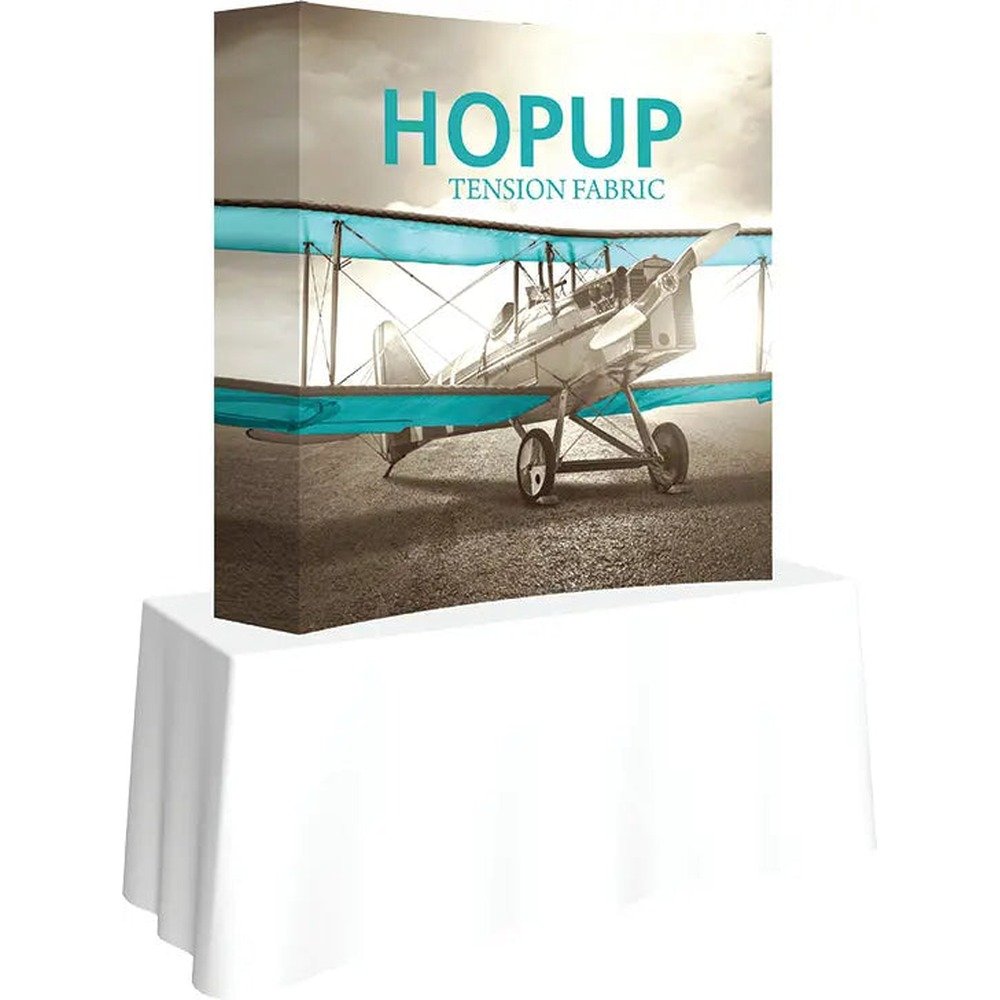 5ft Hop Up Tabletop Curved Full Fabric Display