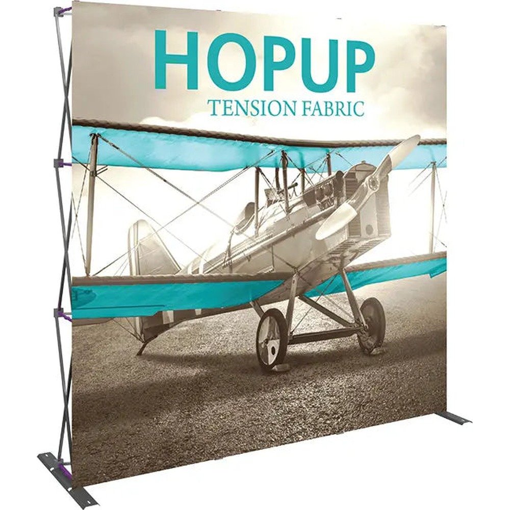 8ft Hop Up Straight Display Front Fabric Graphic Kit