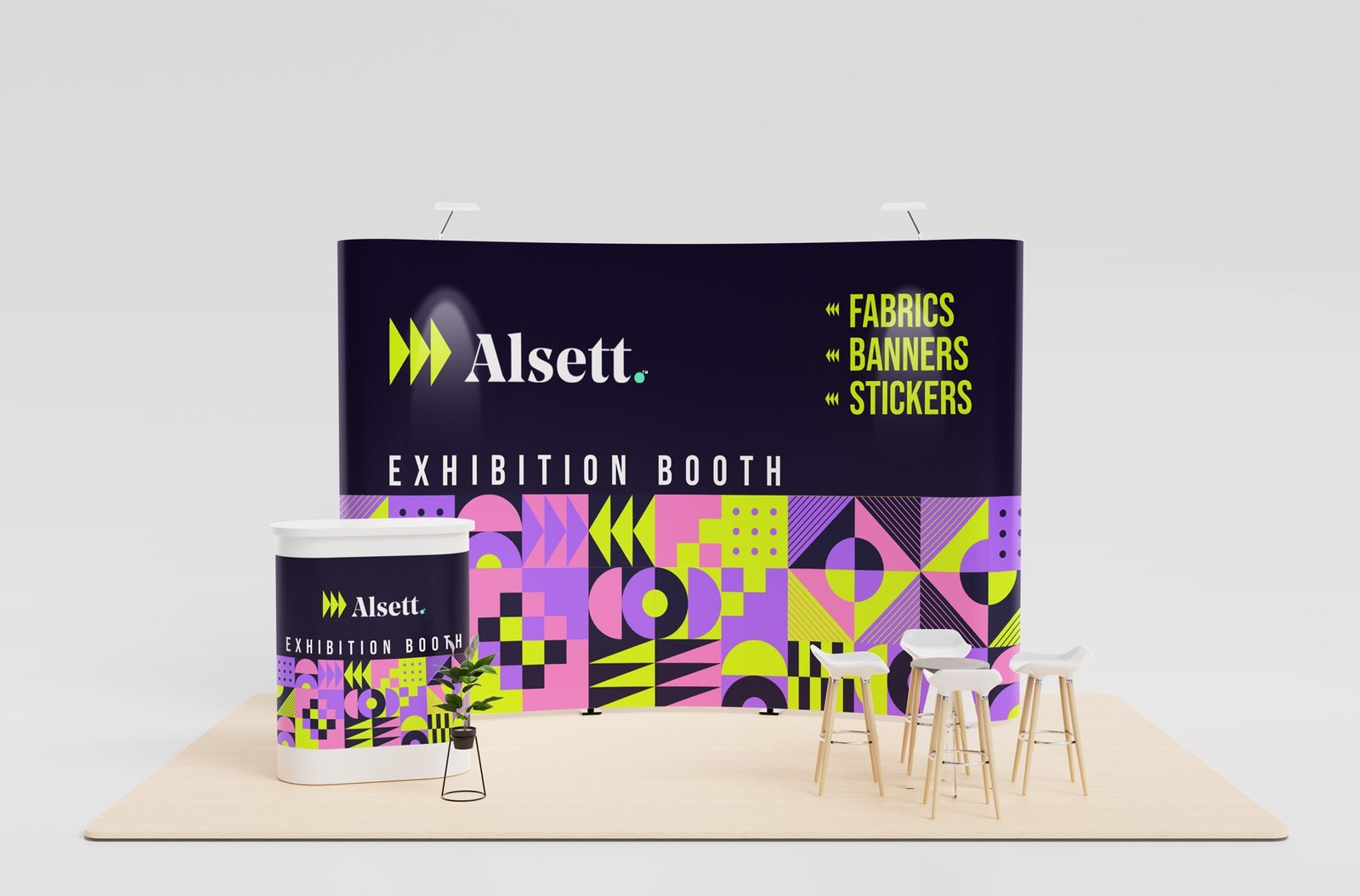 Curve Velcro Fabric Pop Up Display 10ft - Premium Branding, Easy Setup, Fast Delivery - Image 2