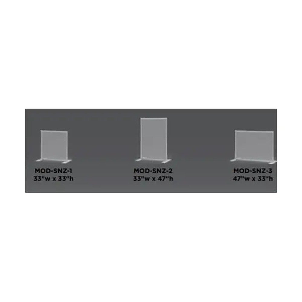 Freestanding Counter Height Sneeze Guards and Barriers