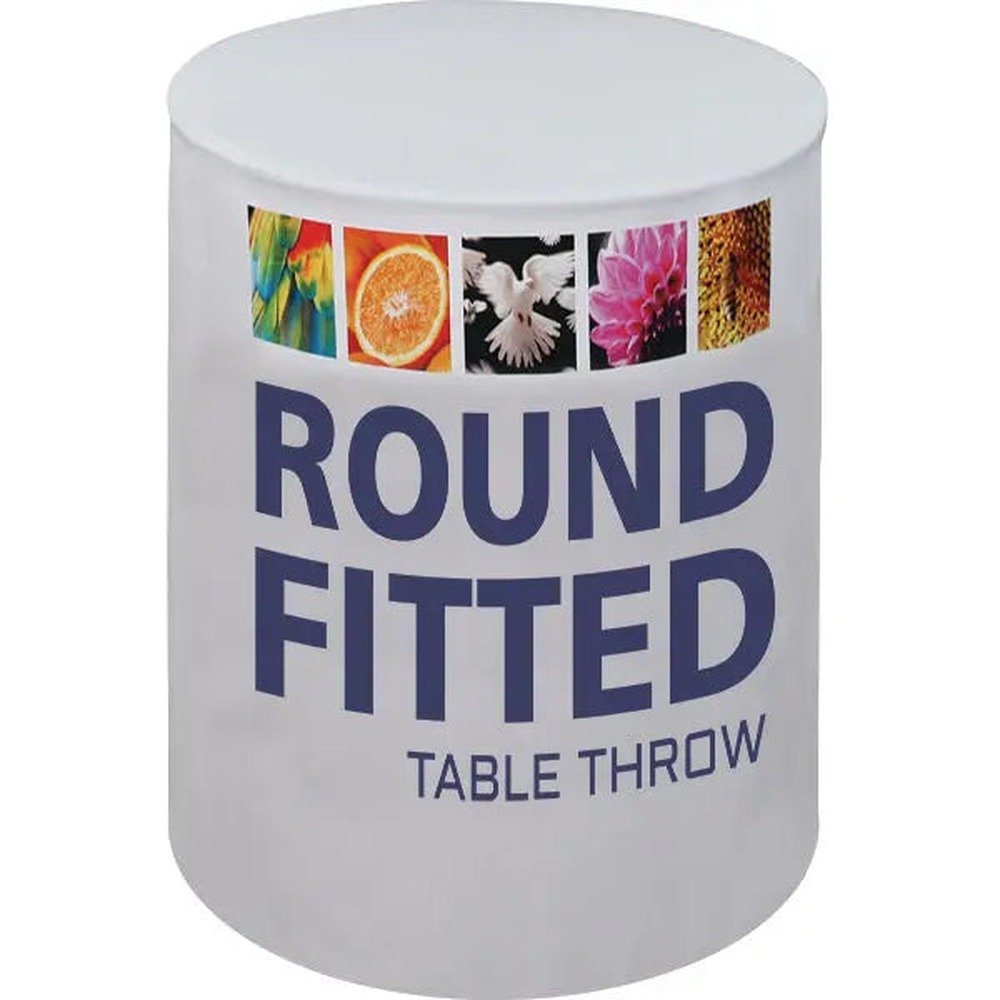 Round Fitted Table Throw w/Dye Sub Graphics