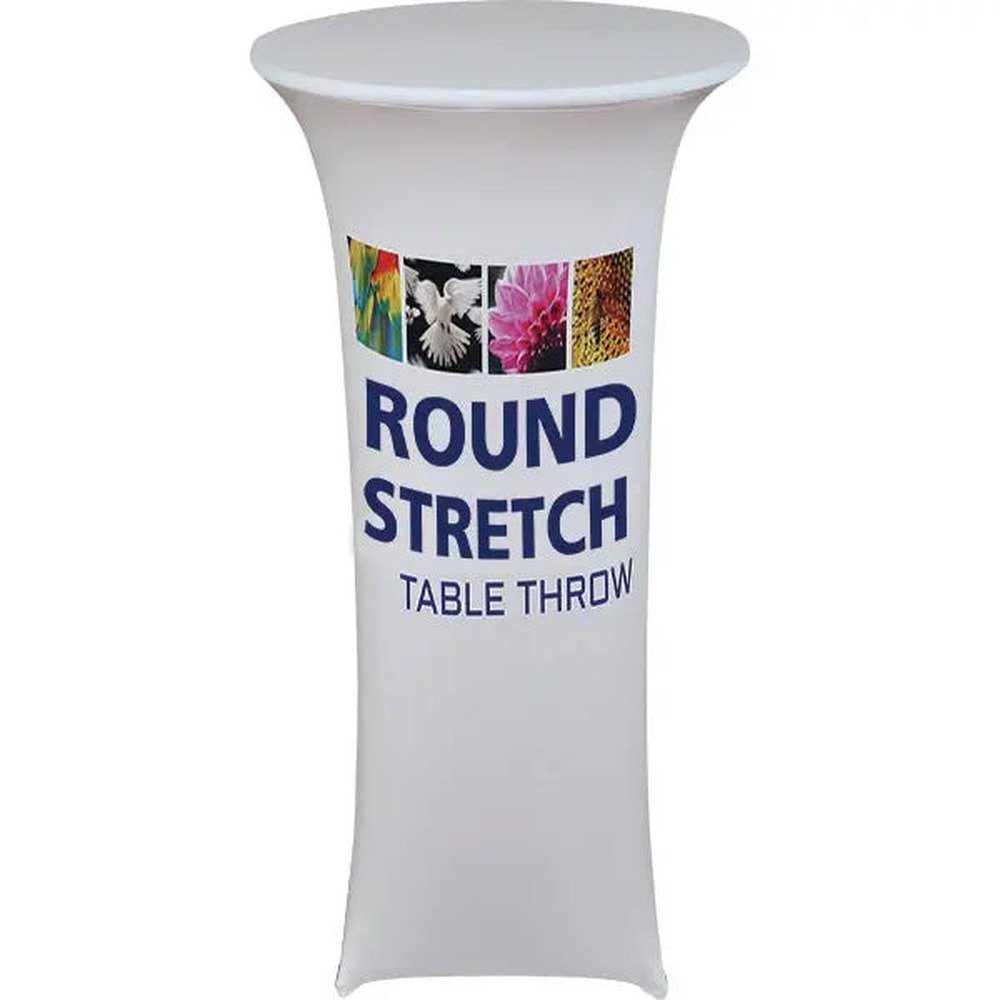 Round Stretch Table Throw w/Dye Sub Graphics