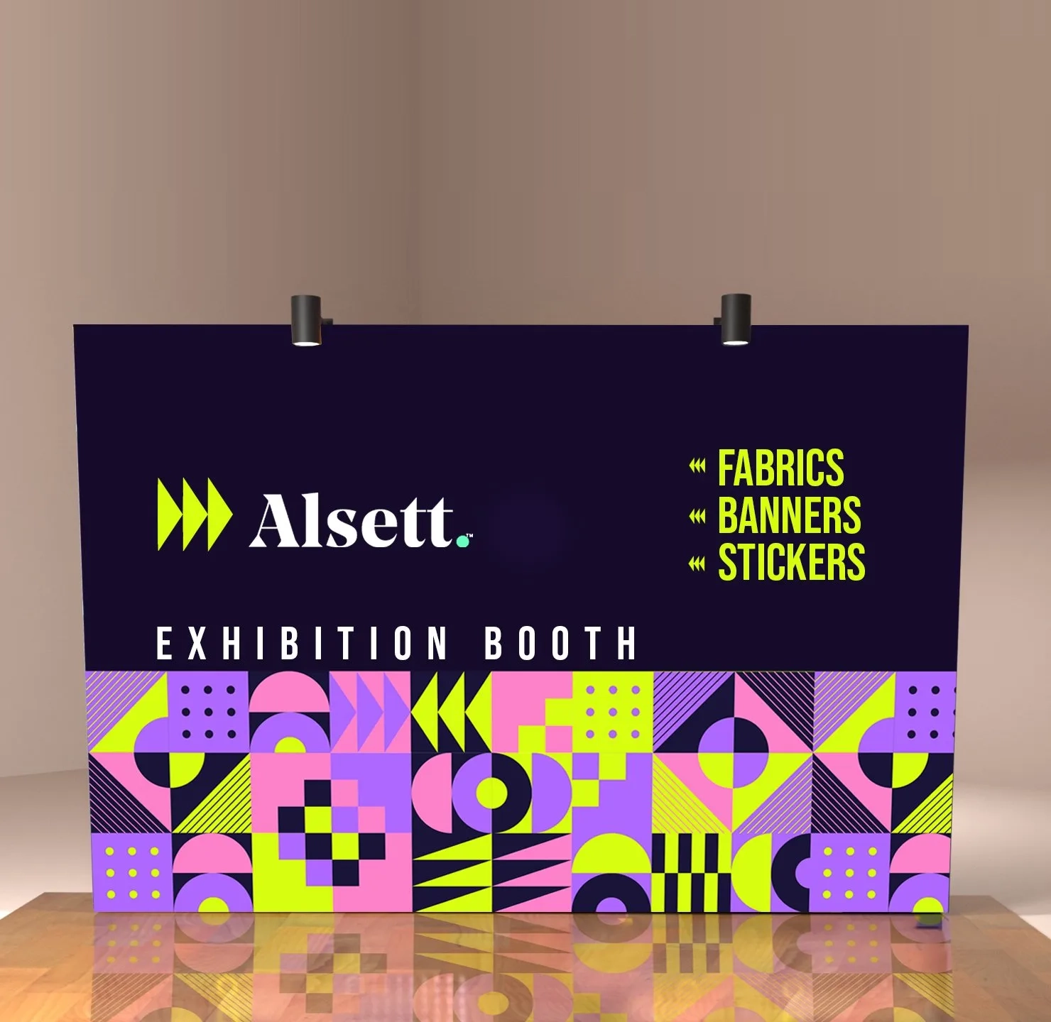 10ft x 10ft Straight Velcro Fabric Foldable Stand - High-Impact Branding, Easy Assembly, Durable Design