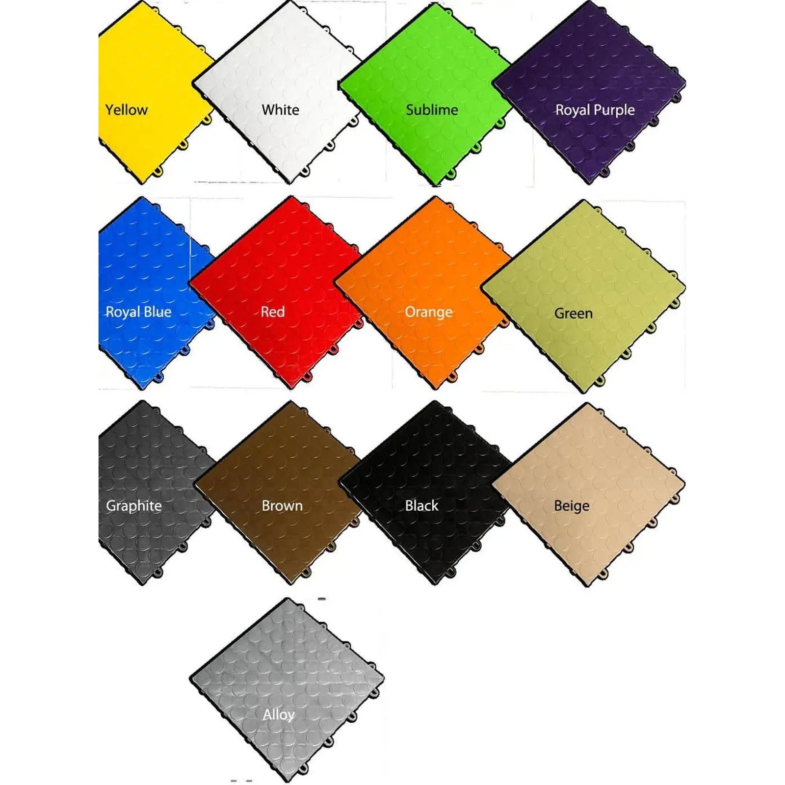 Interlocking Plastic Floor Tiles (Diamond and Coin Patterns) - Image 3