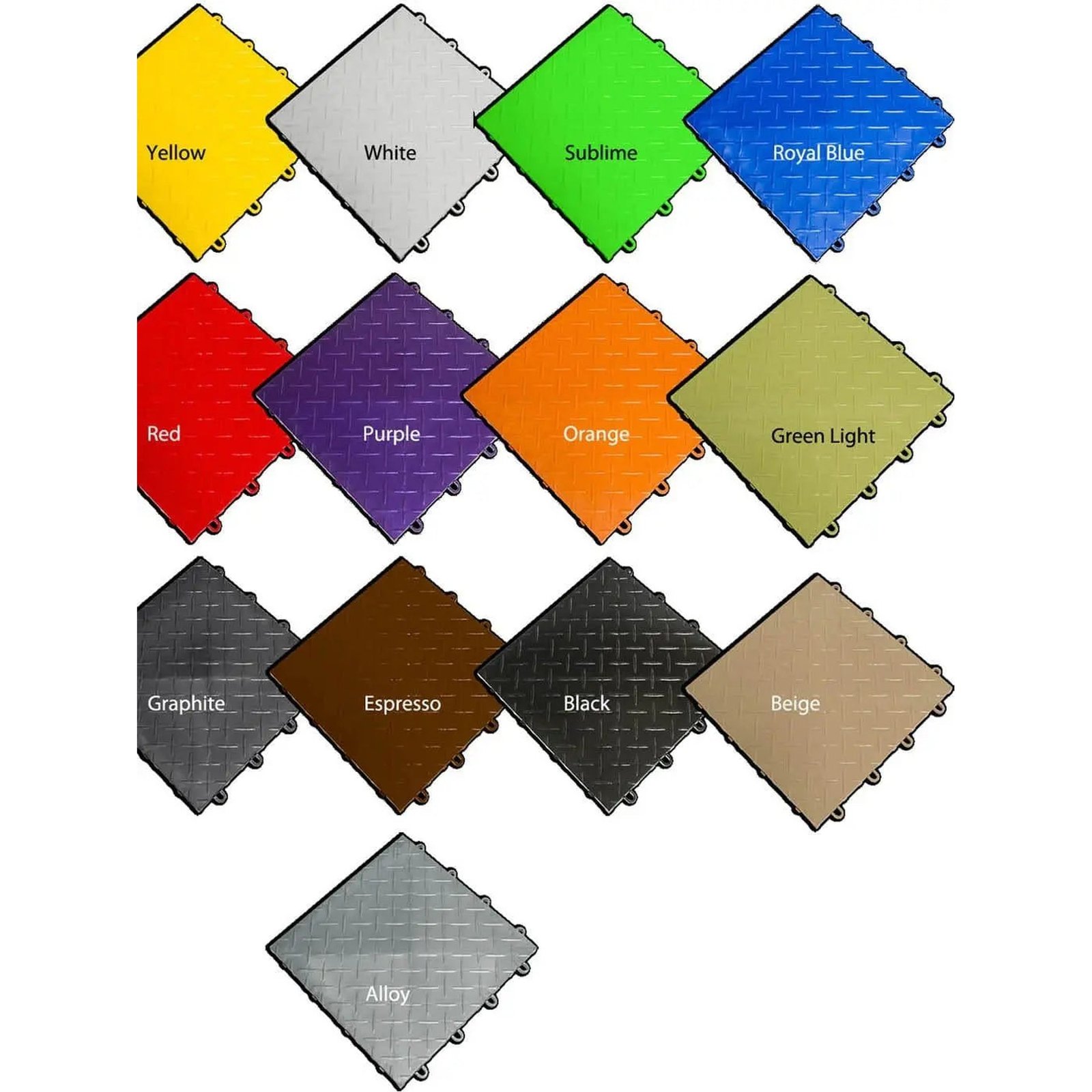 Interlocking Plastic Floor Tiles (Diamond and Coin Patterns) - Image 2