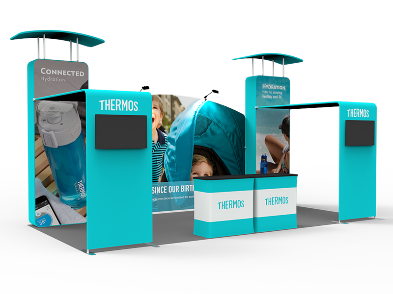 10ftx20ft Trade Show Exhibit Booth | Branded Display Kit